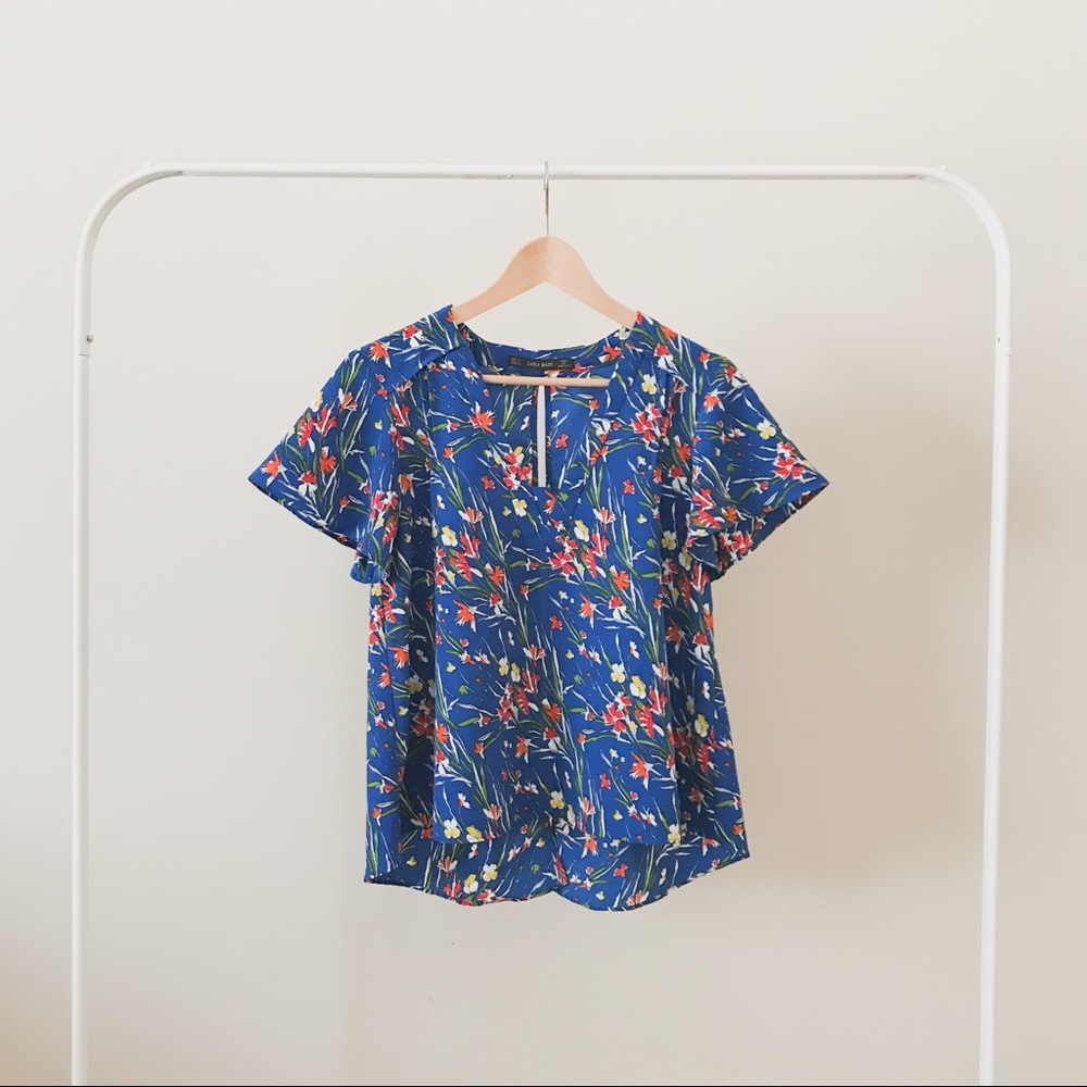 | Zara | Tropical Print Top | Size S |